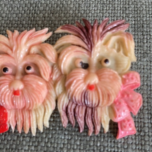 Vintage celluloid dog brooch made in Japan - Picture 4 of 5